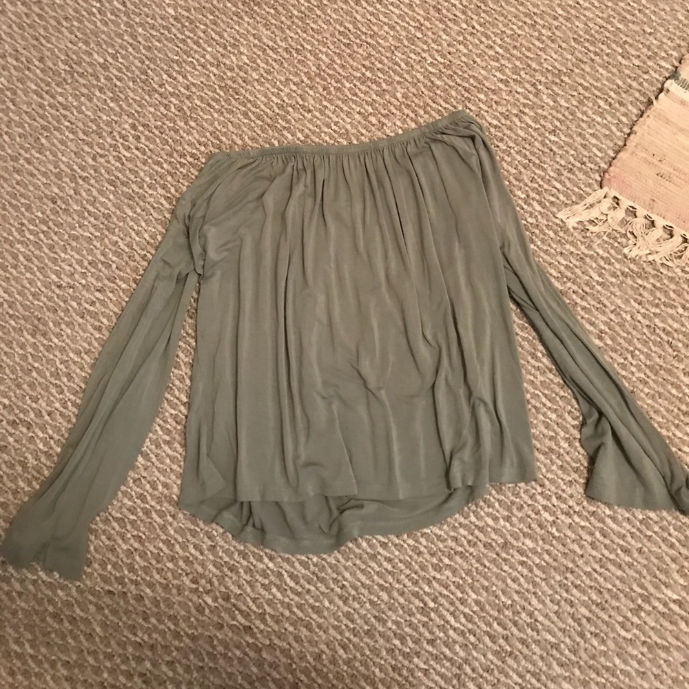 Light Green Off The Shoulder